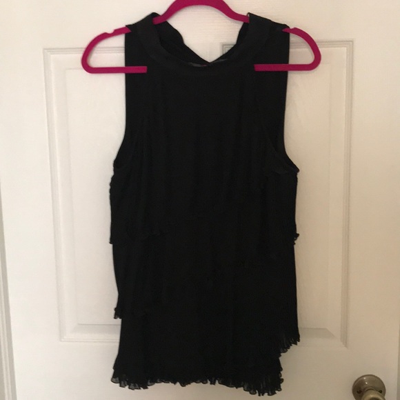 Ruffle Layered Top tie back neck NWT - Picture 1 of 5